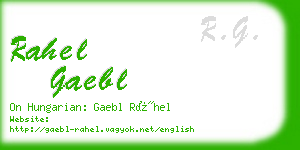 rahel gaebl business card